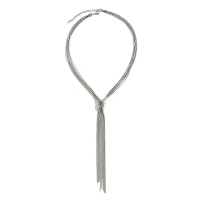 Women’s Jewelry Flat Snake Chain Choker Necklace | Goth | Aesthetic | Long
