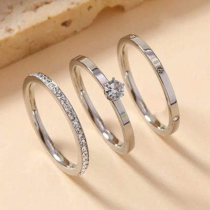 Women’s Jewelry Zircon Ring | Classic | Stainless Steel | Gift