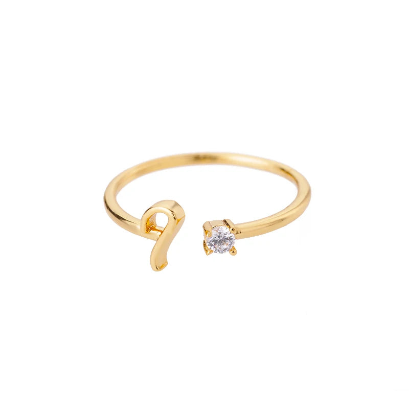 Women’s Adjustable Initial Letter Ring – Stainless Steel A–Z Alphabet Personalized Jewelry