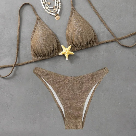 Women’s Metal Starfish Swimwear Bikini