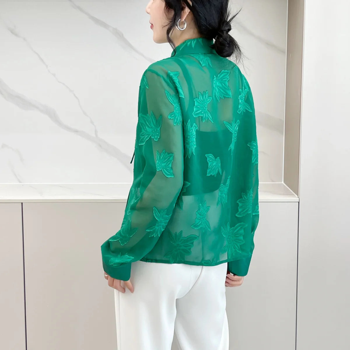 Women’s Sheer Jacket Style Outerwear