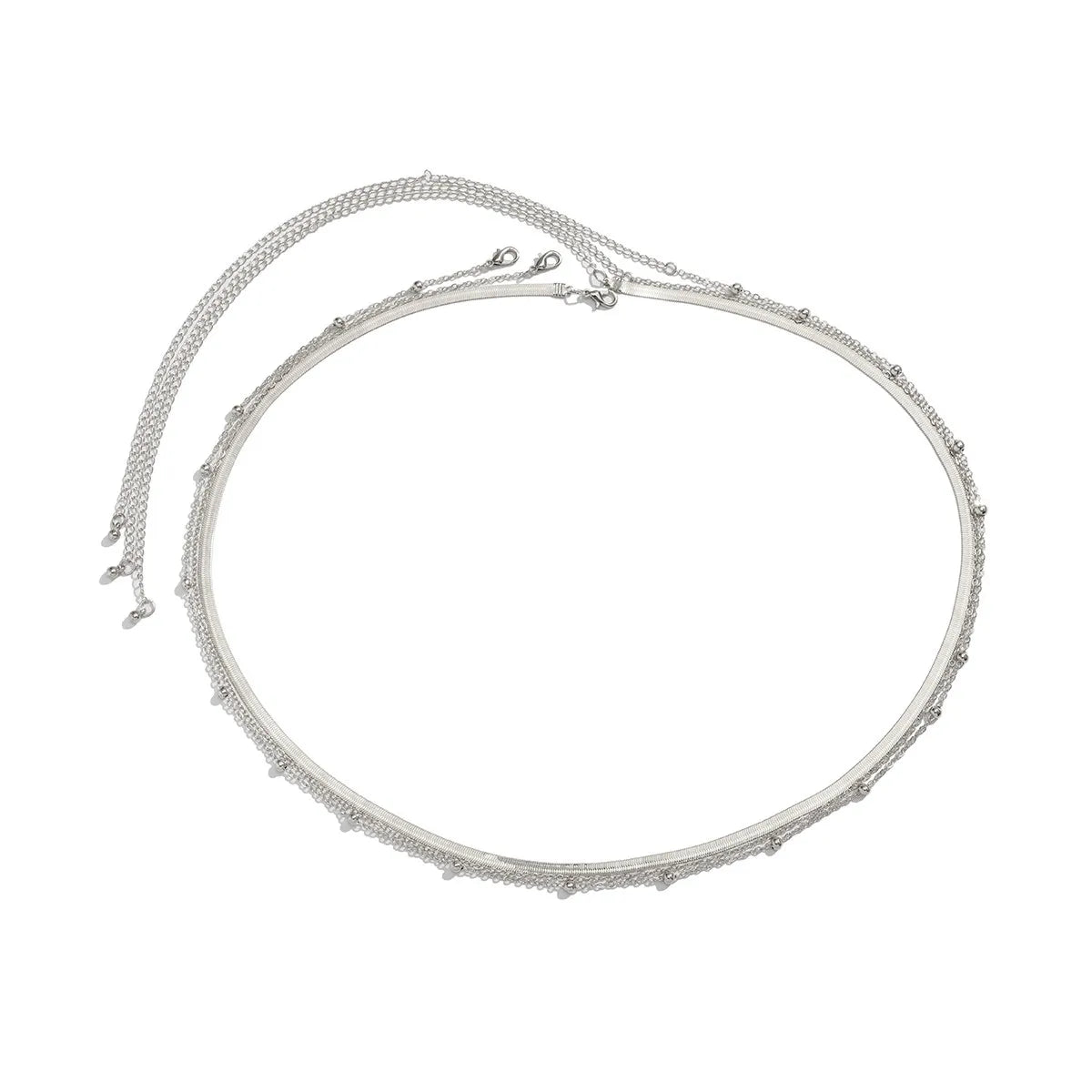 Women’s Flat Snake Chain Belly Waist Belt – Summer Beach Body Chain Jewelry Accessory