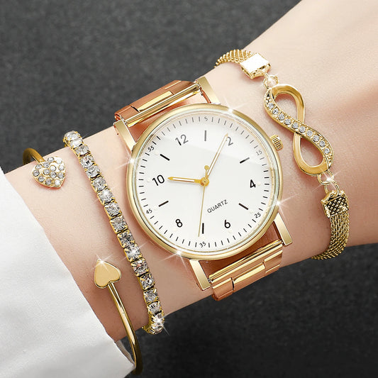 Women’s Watch Jewelry Set | Arabic Dial | Rhinestone | Quartz