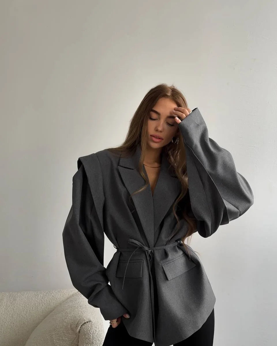 Women’s Lace-Up Blazer Outerwear | Casual Jacket | Office