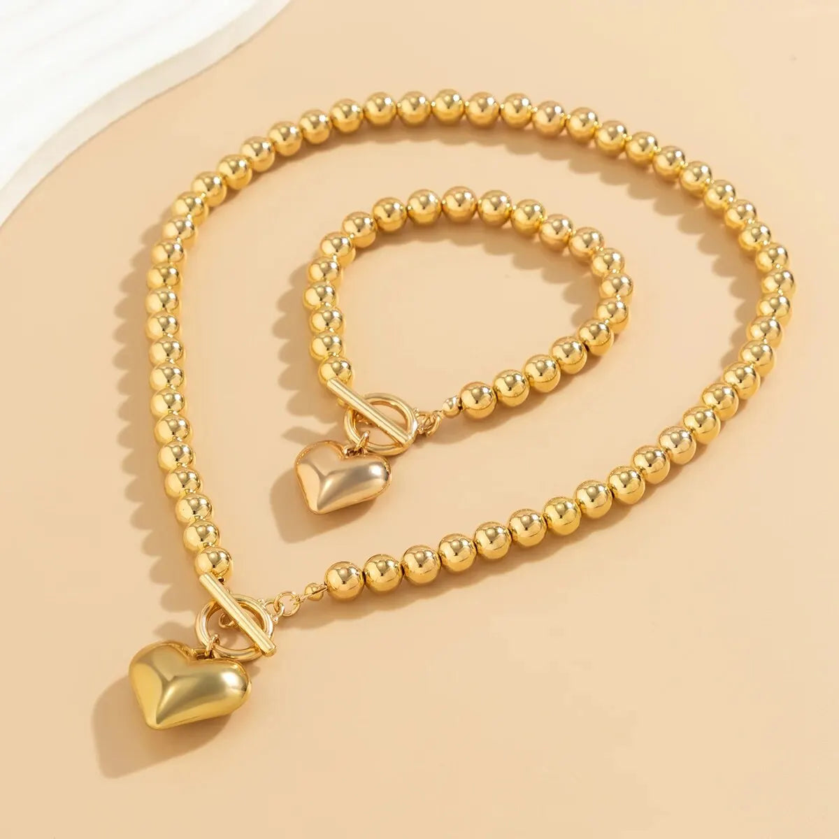 Women’s Jewelry Beaded Heart Jewelry Set | Vintage | Punk | OT Buckle