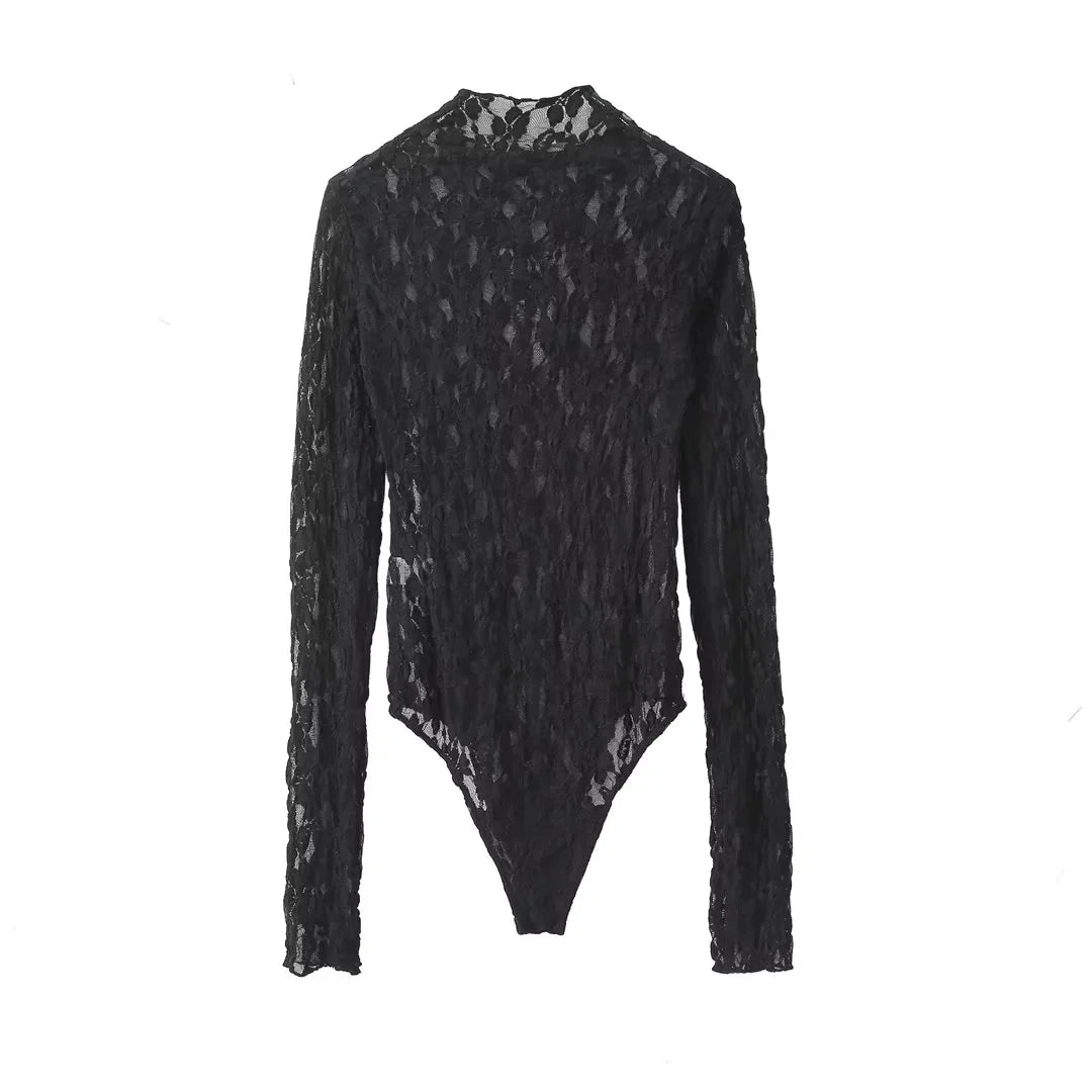 Women’s Lace Set | Sexy Elegant Sheer Floral Y2K Two-Piece Suit