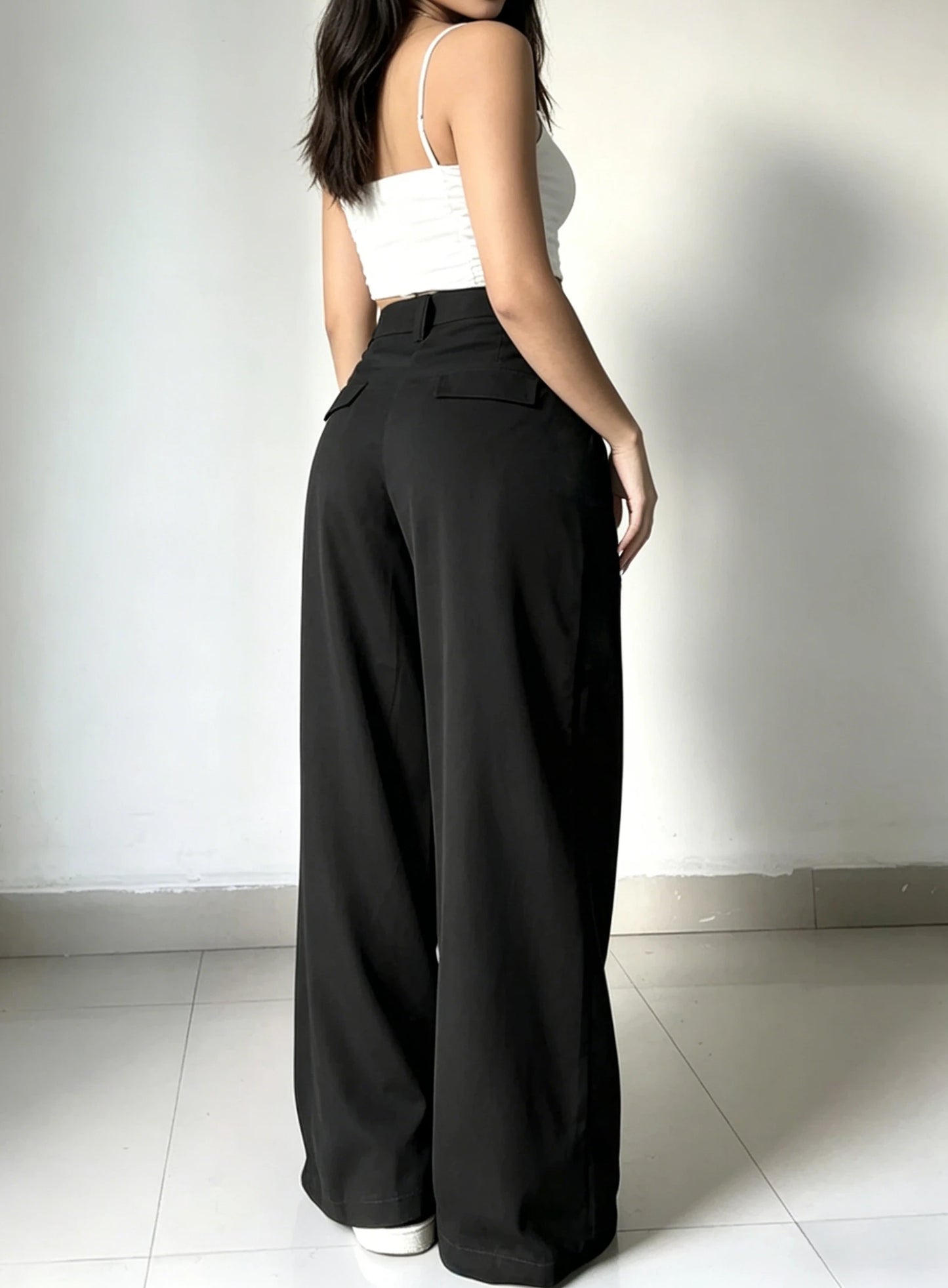 Women’s High Waist Wide Leg Pants Bottoms | Office Chic | Loose Fit | Elegant