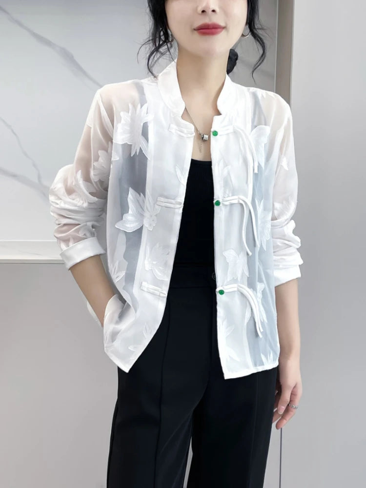 Women’s Sheer Jacket Style Outerwear