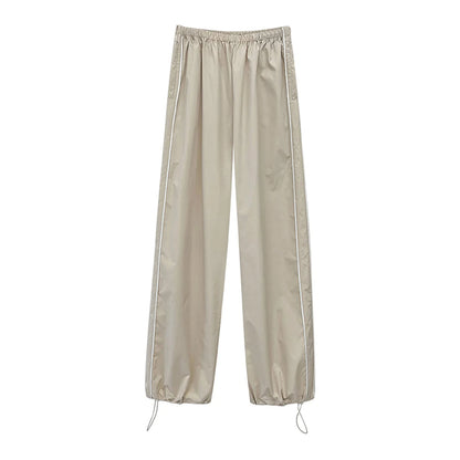Women’s Y2K Elastic Waist Baggy Cargo Pants Bottom – Parachute Streetwear