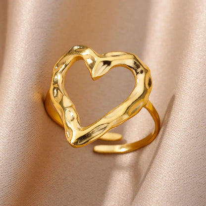 Women’s Jewelry Shell Star Open Ring | Trendy | Gold Tone