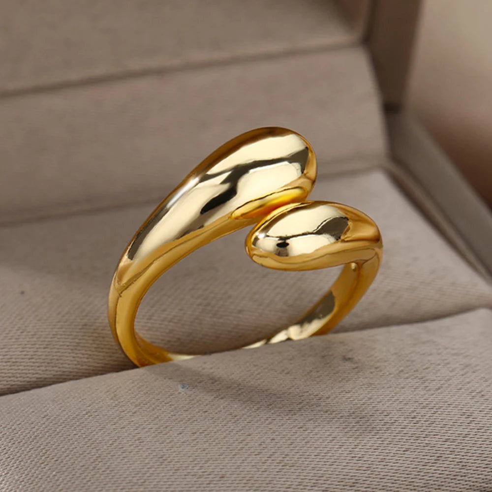 Women’s Jewelry Wide Open Ring | Statement | Gold Tone | Unisex