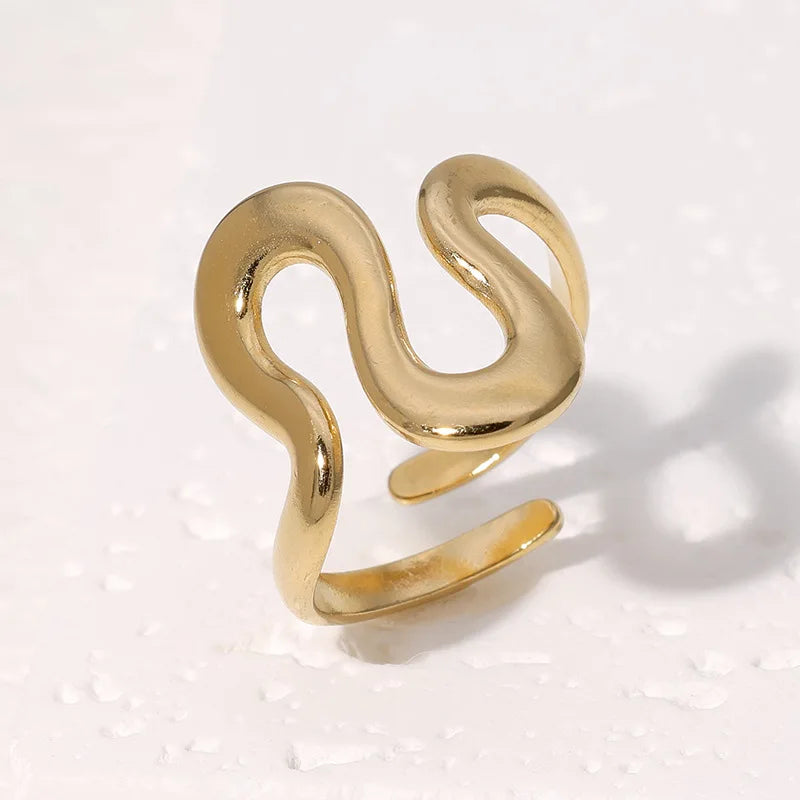 Women’s Jewelry Waterproof Open Ring | 18K Gold Plated | PVD | Trendy
