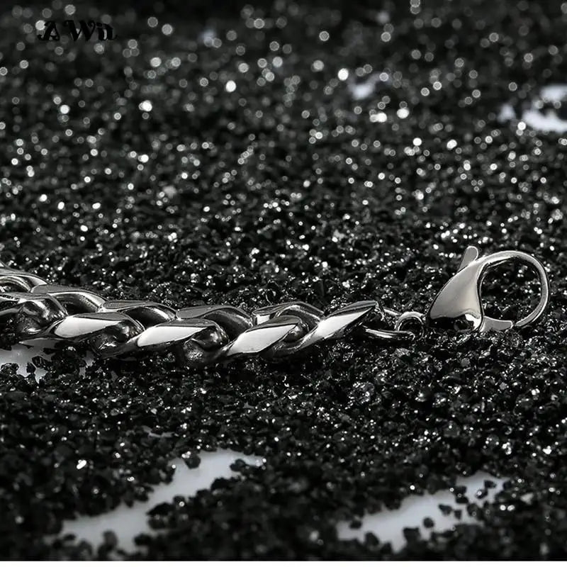 Men’s Stainless Steel Cuban Link Bracelet Jewelry – Unisex Curb Chain 3–11mm
