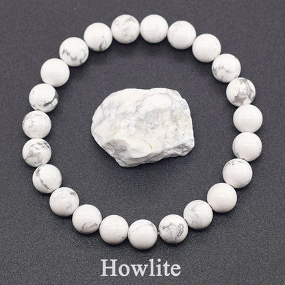 Women’s Natural Moss Agate Bead Bracelet – Healing Energy Stone Jewelry