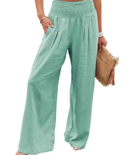 Women’s Casual Drawstring Bottom – Distressed Mid Waist Pants, Relaxed Everyday Street Style