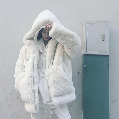 Women’s Faux Fur Outerwear | Street | Y2K Puffer Jacket
