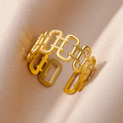 Women’s Jewelry Wide Open Ring | Statement | Gold Tone | Unisex
