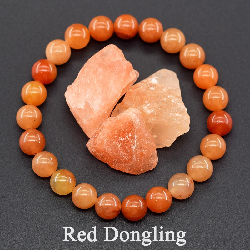 Women’s Natural Moss Agate Bead Bracelet – Healing Energy Stone Jewelry