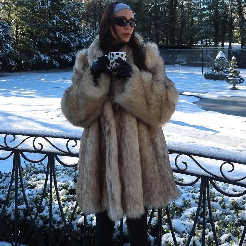 Women’s Faux Fur Puffer Jacket Outerwear | Luxury | Oversized