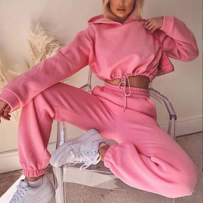 Women’s Long Sleeve Casual Tracksuit Set – Two-Piece Sporty Fashion Outfit