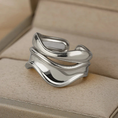 Women’s Jewelry Wide Open Ring | Statement | Gold Tone | Unisex