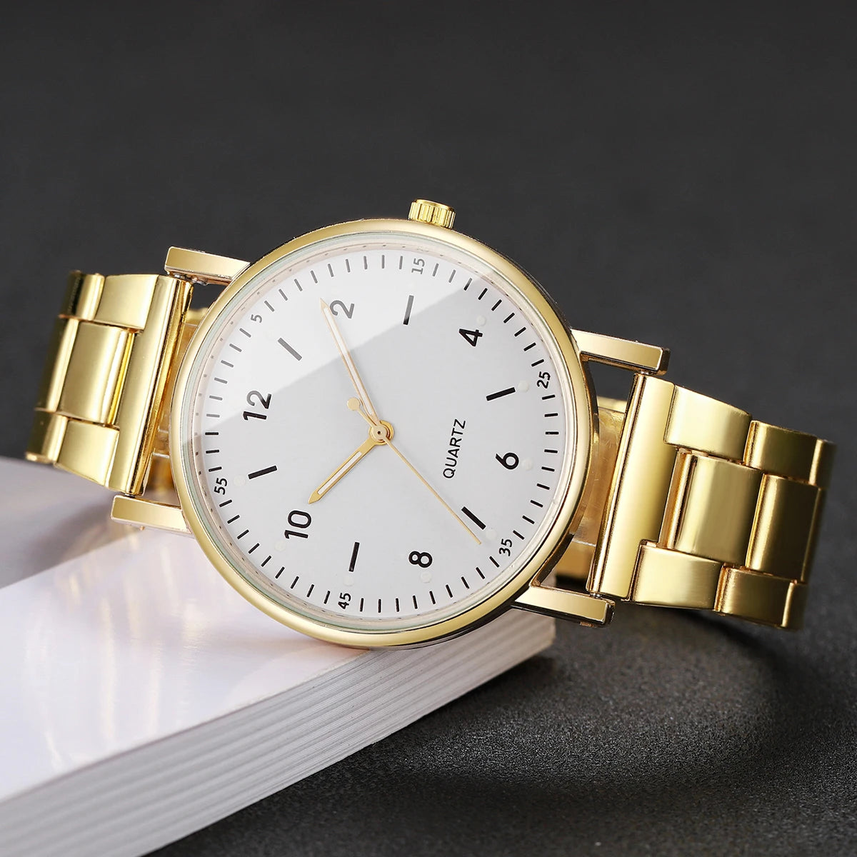 Women’s Watch Jewelry Set | Arabic Dial | Rhinestone | Quartz
