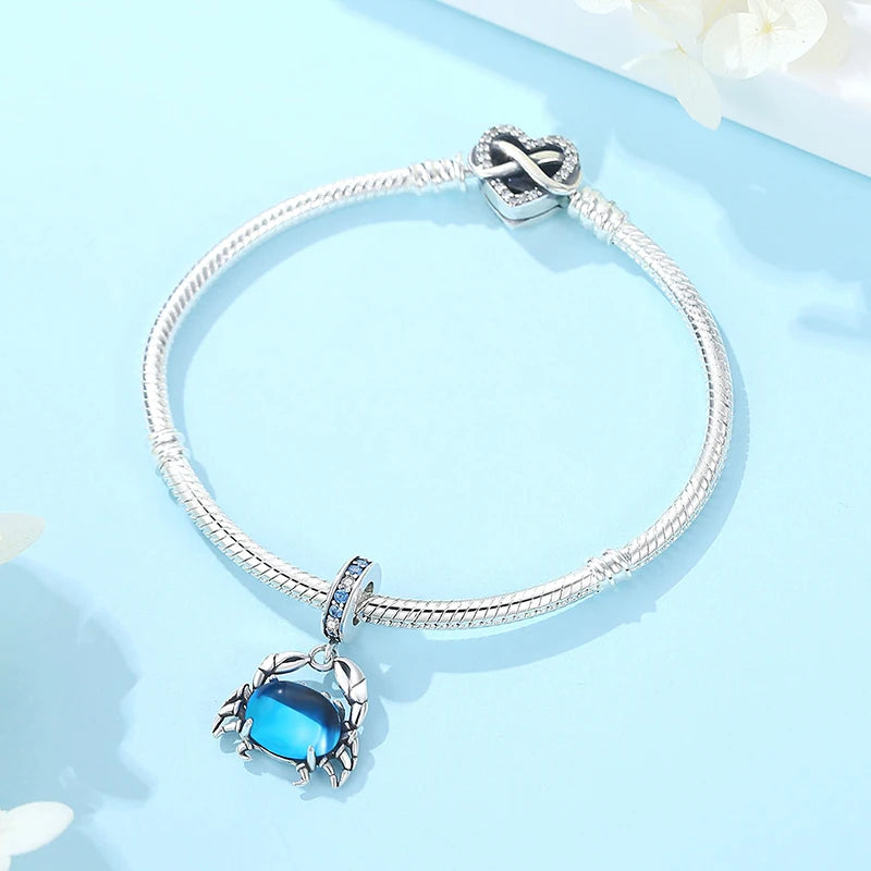 Women’s 925 Sterling Silver Bracelet – Rose Gold Snake Chain with Heart Charm Beads Jewelry