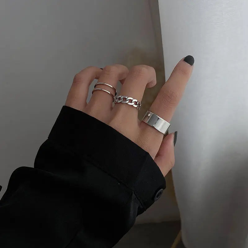 Women’s Cool Korean Ring – Hip Hop Street Style Stainless Steel Jewelry