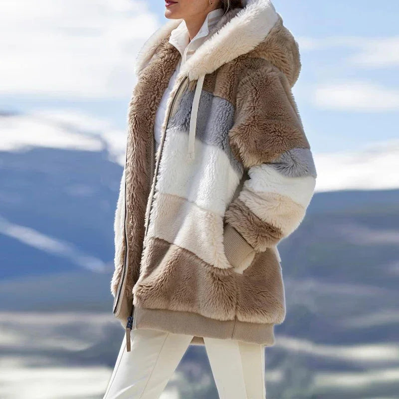 Women’s Hooded Outerwear | Casual | Plaid Puffer Jacket