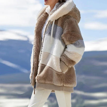 Women’s Hooded Outerwear | Casual | Plaid Puffer Jacket