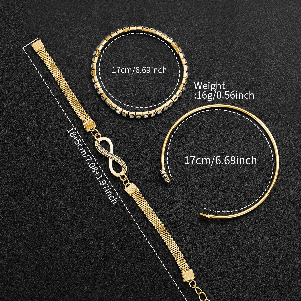 Women’s Watch Jewelry Set | Arabic Dial | Rhinestone | Quartz