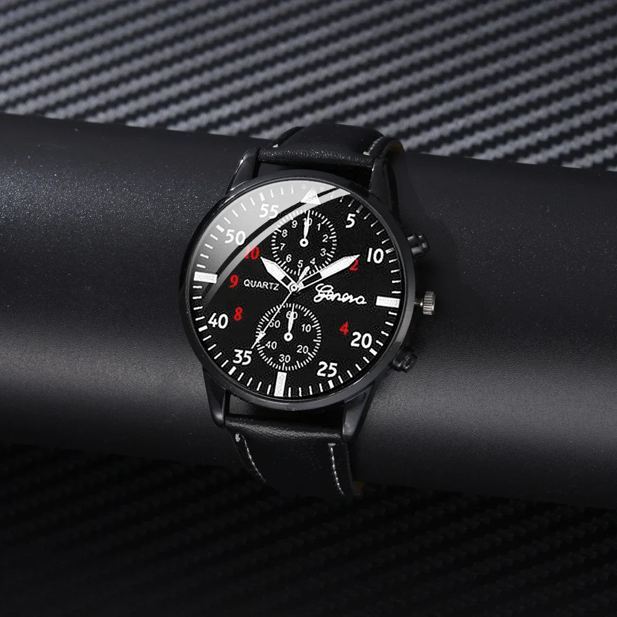 Men’s Luxury Business Watch – Leather Strap Wristwatch, Elegant Casual Clock Gift