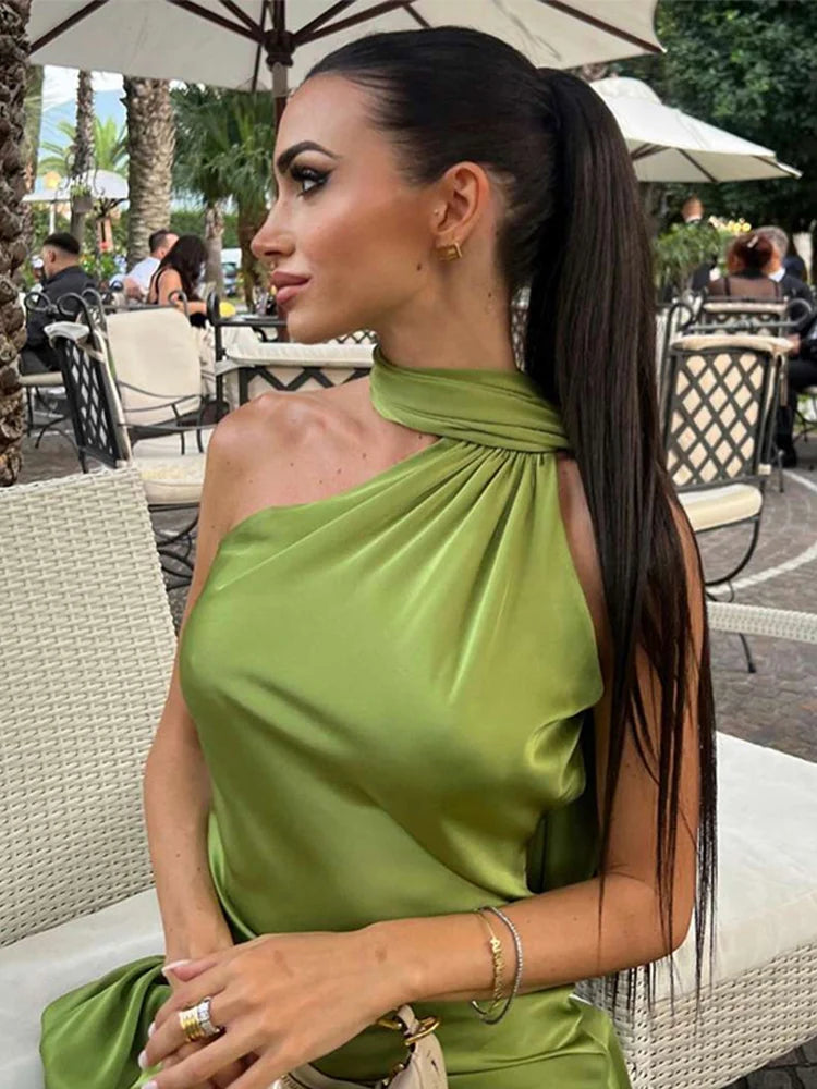Women’s Elegant Maxi Dress – Off Shoulder Backless Detail Slim Fit Summer Evening Gown