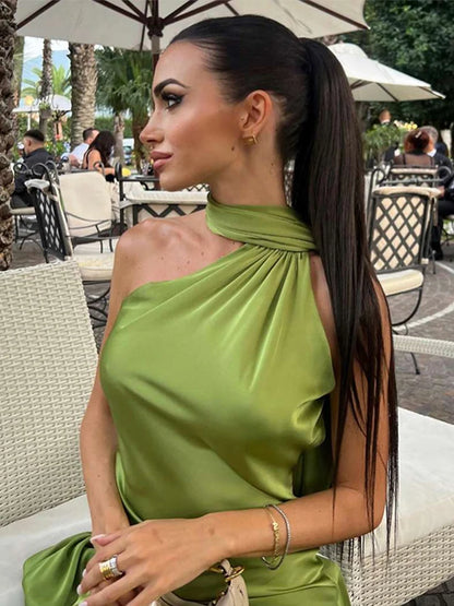 Women’s Elegant Maxi Dress – Off Shoulder Backless Detail Slim Fit Summer Evening Gown