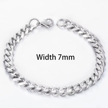 Men’s Stainless Steel Cuban Bracelet – Gold Color Hip Hop Punk Jewelry