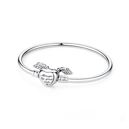 Women’s 925 Sterling Silver Bracelet – Rose Gold Snake Chain with Heart Charm Beads Jewelry
