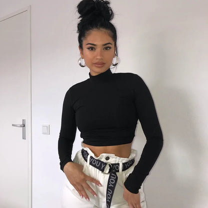 Women’s Knitted Hollow Out Sexy Top | Bandage Backless Long Sleeve Streetwear Tee