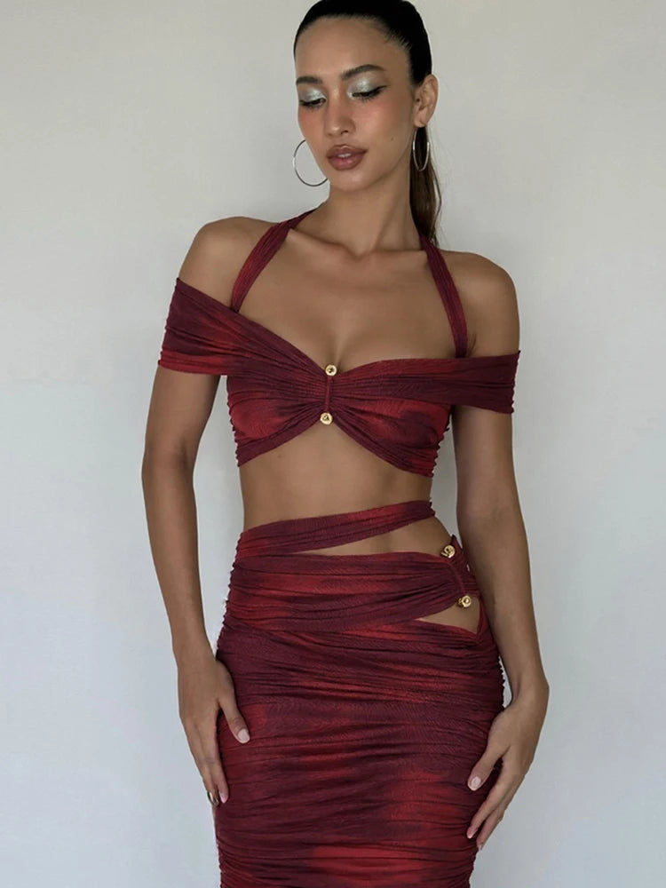 Women’s Halter Backless Maxi Dress – Slim Fit Body-Shaping Festival & Party Dress