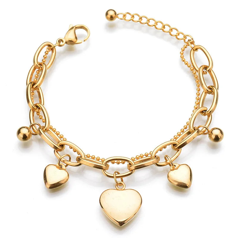 Women’s Jewelry Multi Layer Bead Bracelet | Love | Stainless Steel | Party