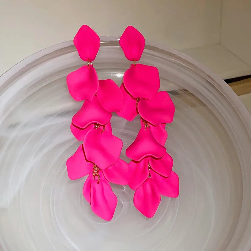 Women’s Jewelry Colorful Flower Drop Earrings | Boho | Y2K | Party