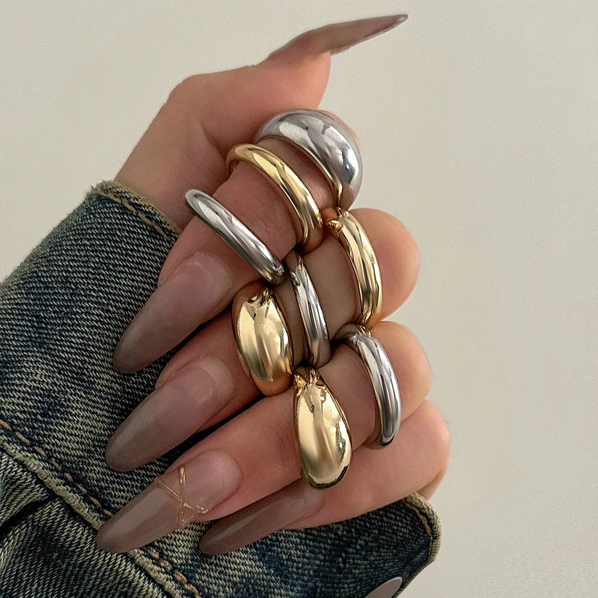 Women’s Jewelry Water Drop Open Ring | Vintage | Geometric | Adjustable