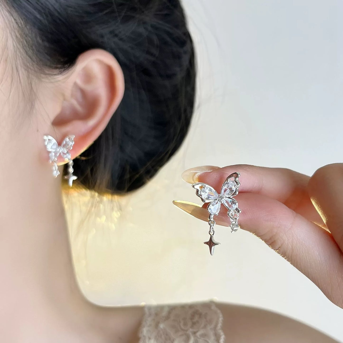 Women’s Jewelry Bow Knot Earrings Clip | Sweet | Ballet Style | Ribbon