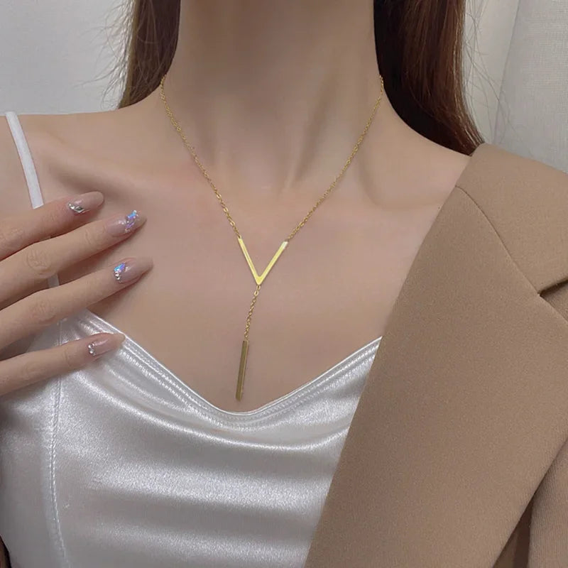 Women’s Long Necklace | Minimal | Party