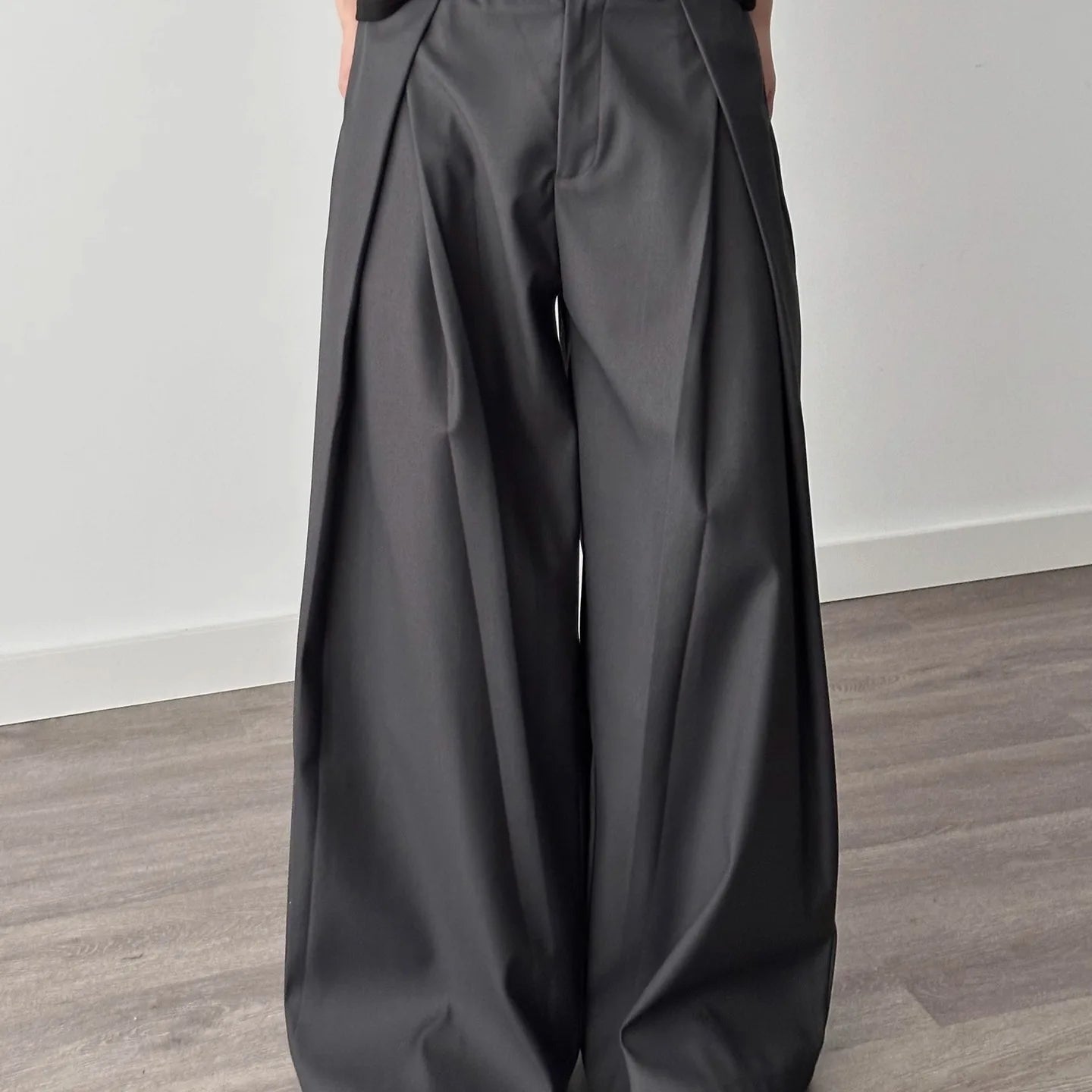 Men’s Wide Leg Pants Bottoms | Black | Oversized | Fashion