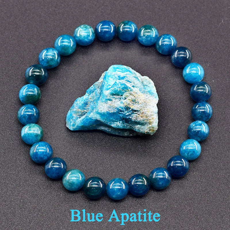 Women’s Natural Moss Agate Bead Bracelet – Healing Energy Stone Jewelry