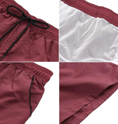 Men’s Quick-Dry Swim Shorts – Elastic Waist Surf & Beach Board Swimwear