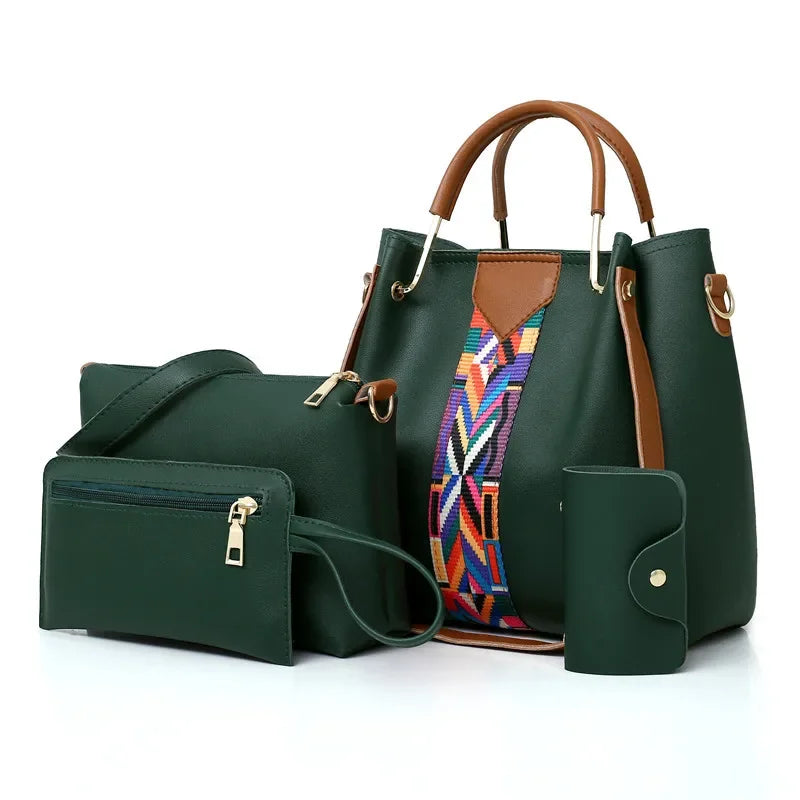 Women’s Tote Bag | Large Capacity | Fashion | Four Piece Set