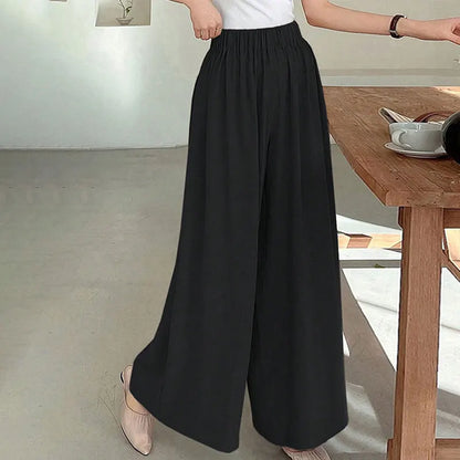 Women’s Slim Knit Bottom – Black Streetwear Casual Pants, Elegant Versatile Trousers for Summer Fashion