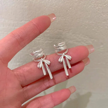Women’s Jewelry Bow Knot Earrings Clip | Sweet | Ballet Style | Ribbon
