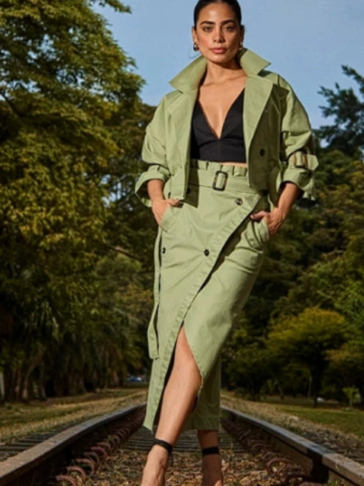Women’s Fashion Two-Piece Elegant Set | Office Lady Streetwear Casual Suit